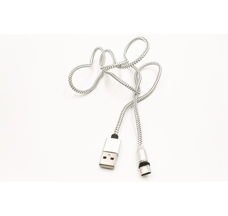 Магнітний Micro USB кабель X-CABLE Круглий 360 Градусів Сірий