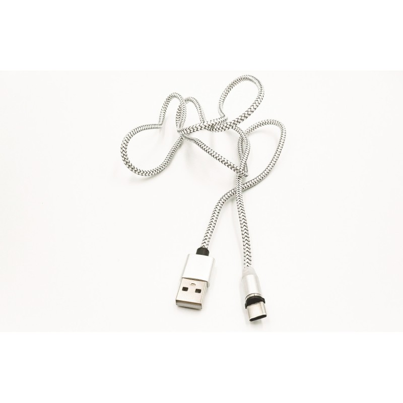 Магнитный кабель Micro USB X-CABLE Круглый 360 Градусов Серый