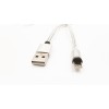 Магнітний кабель USB кабель для Iphone 6/7/8 X-CABLE Круглий 360 градусів Сірий