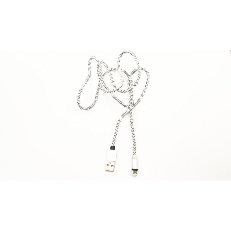 Магнитный кабель USB кабель для Iphone 6/7/8 X-CABLE Круглый 360 Градусов Серый