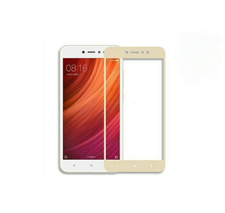 Загартоване захисне скло на Xiaomi Redmi Note 5A Prime Золота рамка