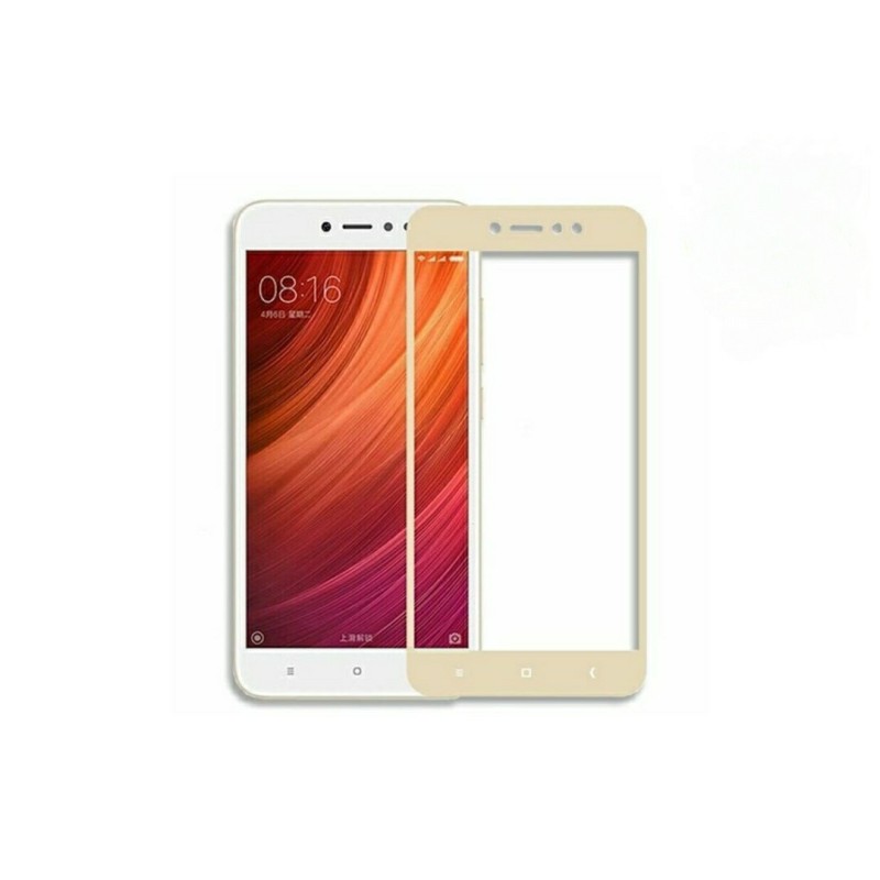 Загартоване захисне скло на Xiaomi Redmi Note 5A Prime Золота рамка