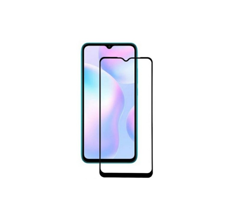 Загартоване захисне скло на Xiaomi Poco C3 Чорна рамка
