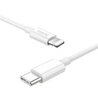 Кабель Hoco. Type-C  -  Lightning для смартфонів 1 метр Білий