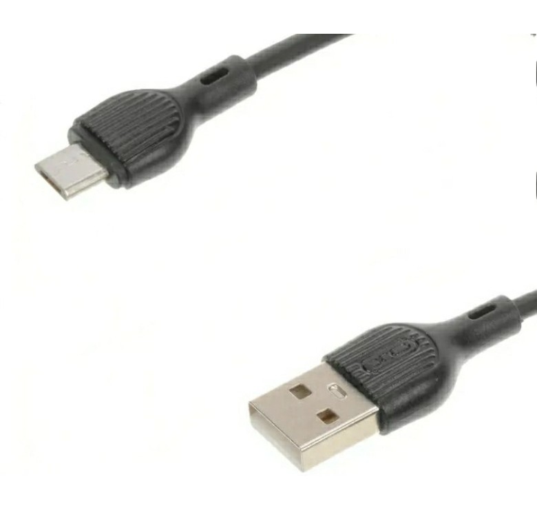 Кабель Micro USB XO-NB200 для смартфонів Xiaomi Redmi 7 / Xiaomi Redmi 7A 1 метр Чорний
