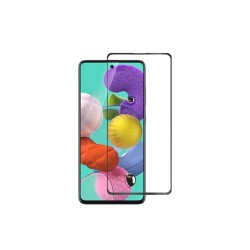 Загартоване захисне скло на Samsung Galaxy A51 (A515)  Чорна рамка