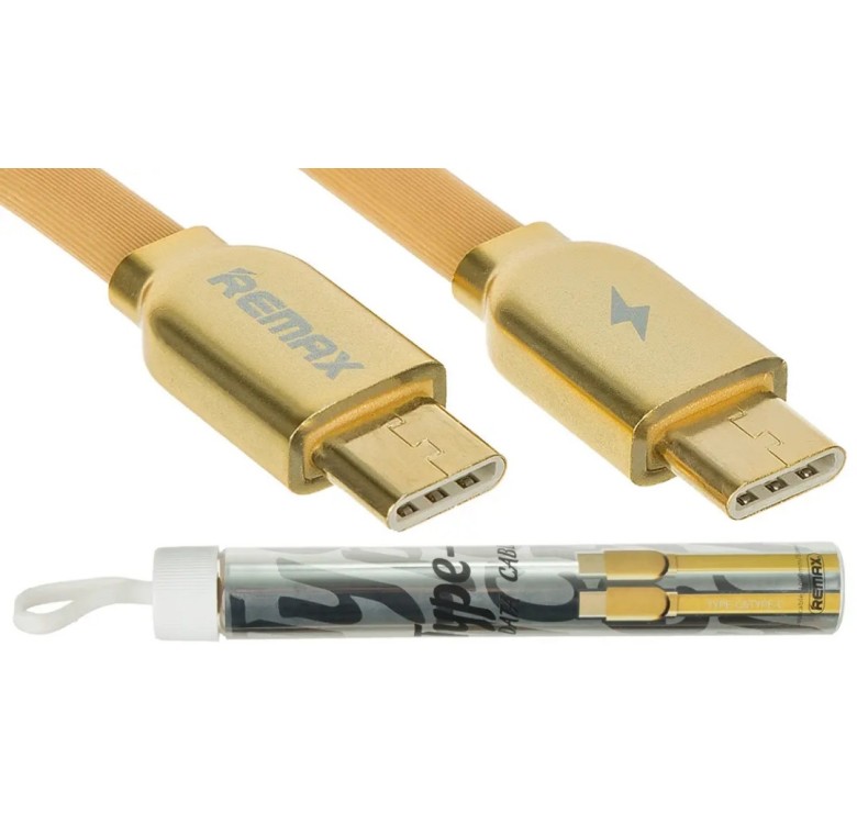 Кабель Remax RC-046a Type-C на Type-C для смартфонів 1 метр Золотий