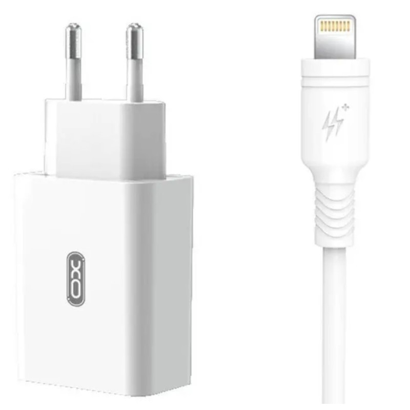 Блок питания XO-L36 с кабелем Lightning Быстрая зарядка Quick Charge 3.0 Белый