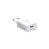 Блок живлення XO-L36 з кабелем Lightning Швидка зарядка Quick Charge 3.0 Білий