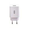 Блок живлення XO-L36 з кабелем Lightning Швидка зарядка Quick Charge 3.0 Білий