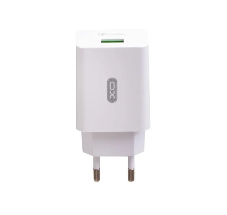 Блок живлення XO-L36 з кабелем Lightning Швидка зарядка Quick Charge 3.0 Білий