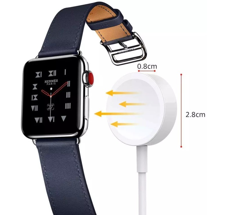 Безпровідний зарядний пристрій для годинників Apple watch 1 метр Білий