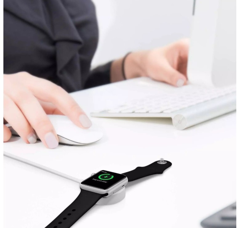 Безпровідний зарядний пристрій для годинників Apple watch 1 метр Білий