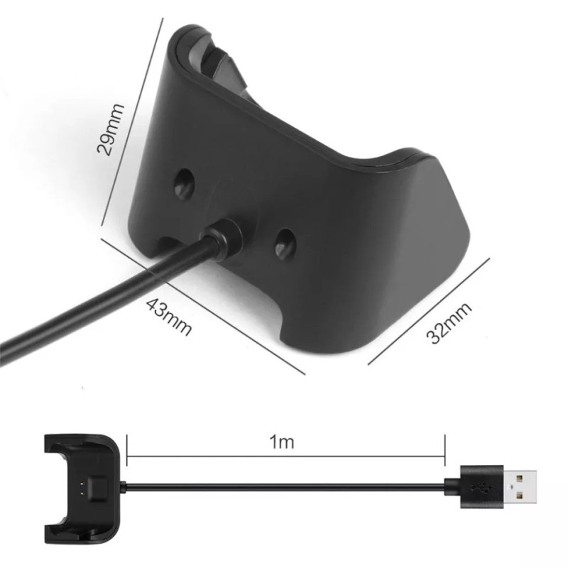 Зарядна USB станція для Amazfit Bip A1608 (1 метр) Чорний