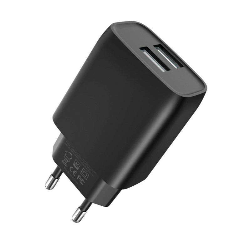 Оригінальний блок живлення XO-L57 з кабелем lightning для Iphone 5 вольт / 2.4 Ампера / 2 USB Чорний