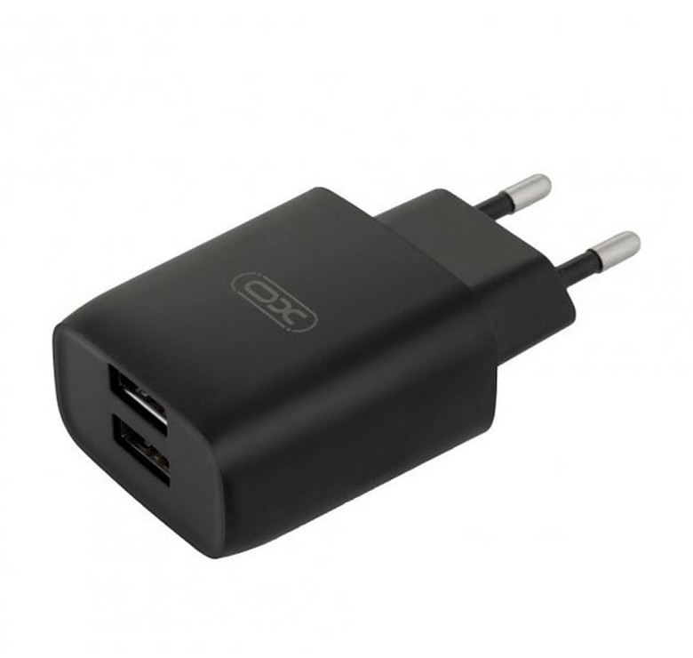 Оригінальний блок живлення XO-L57 з кабелем lightning для Iphone 5 вольт / 2.4 Ампера / 2 USB Чорний