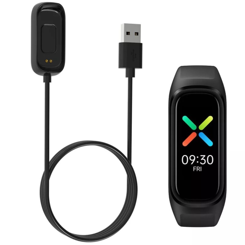 Зарядный USB кабель на умные часы Oppo Band AB96 100 см. Черный