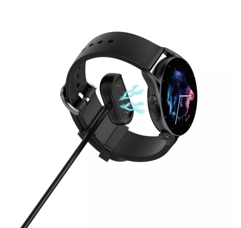 Магнітний USB кабель на годинник Huami Amazfit GTS 3 / GTR 3 / GTR 3 Pro 100 см. Чорний