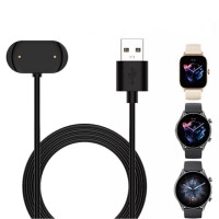 Магнітний USB кабель на годинник Huami T Rex 2 (A2169) 100 см. Чорний