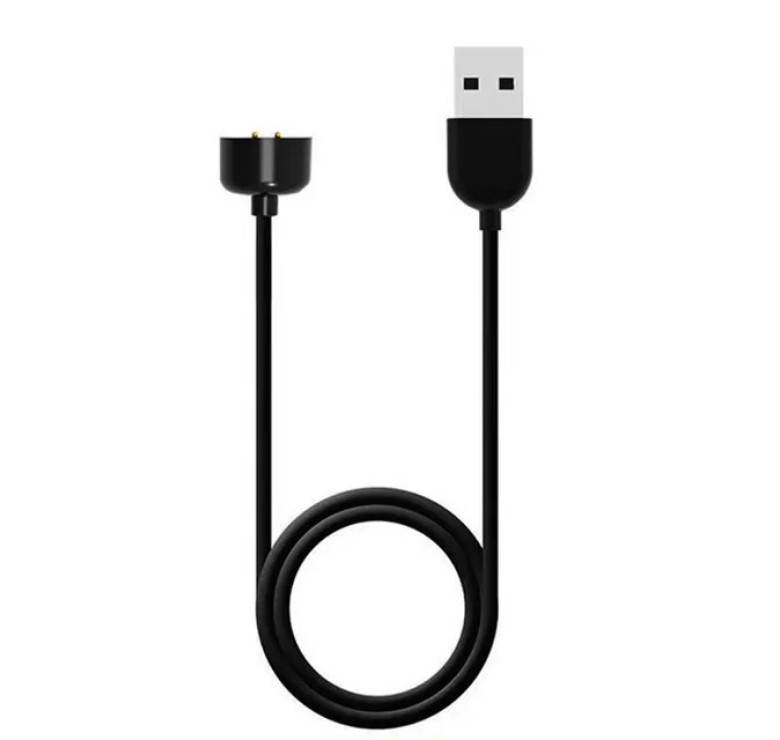 Магнітний USB кабель на фітнес-браслет Xiaomi Mi Band 7 50 см. Чорний