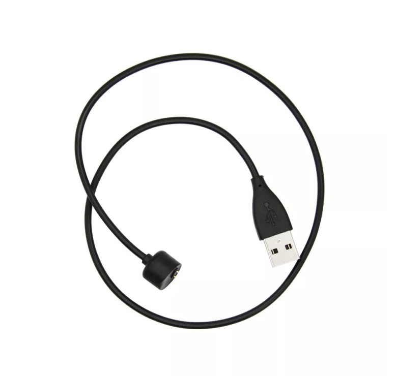 Магнітний USB кабель на фітнес-браслет Xiaomi Mi Band 7 50 см. Чорний
