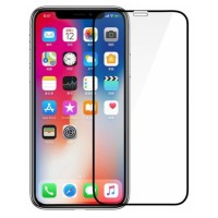 Загартоване захисне скло на Iphone XS Max / Повне покриття / Чорна рамка