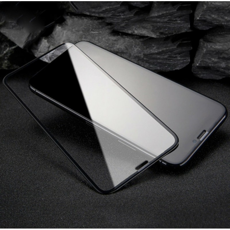 Закаленное защитное стекло на Iphone XS Max / Полное покритие / Черная рамка