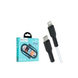 Кабель Hoco. DX21  / Type-C  -  Lightning / для смартфонів / Силіконовий / 1 метр / Білий