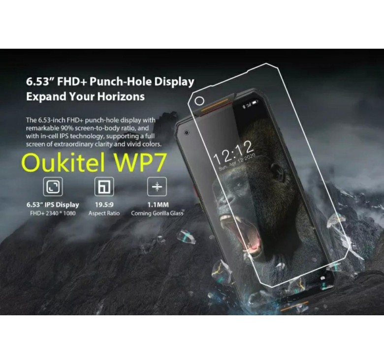 Загартоване захисне скло на Oukitel WP7 Повнорозмірне Прозоре