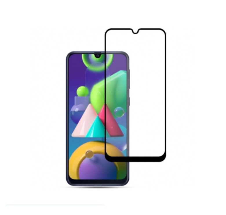 Загартоване захисне скло на Samsung A03 core (A032) / Повне покриття / Чорна рамка