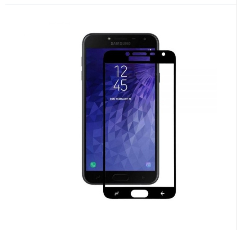 Загартоване скло на Samsung J4 2018 (J400) / Повне покриття / Чорна рамка