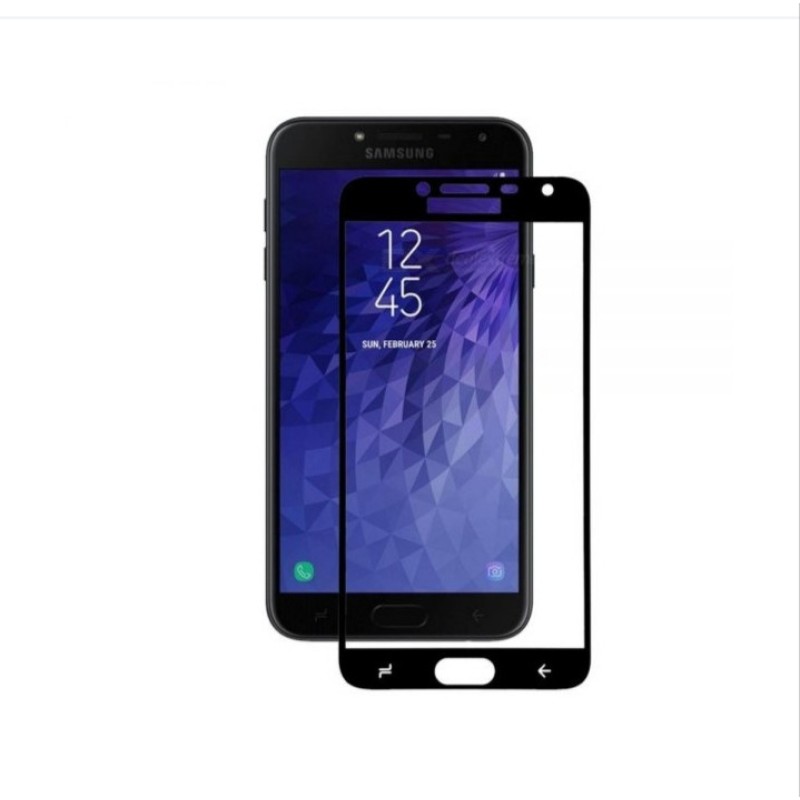 Загартоване скло на Samsung J4 2018 (J400) / Повне покриття / Чорна рамка