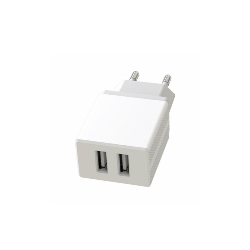 Блок живлення XO-L75 з кабелем lightning для Iphone / 5 вольт 2.4 Ампера / 2 USB / Білий