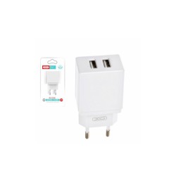 Блок живлення XO-L75 / 5 вольт 2.4 Ампера / 2 USB / Білий