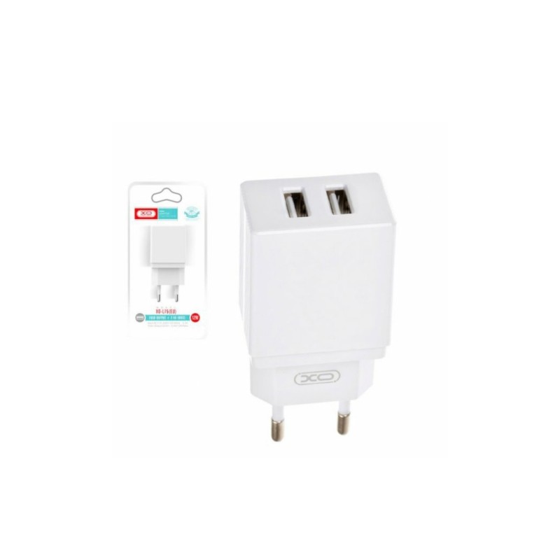 Блок питания XO-L75 / 5 вольт / 2.4 Ампера / 2 USB / Белый