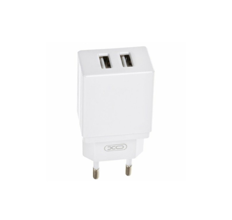 Блок живлення XO-L75 / 5 вольт 2.4 Ампера / 2 USB / Білий