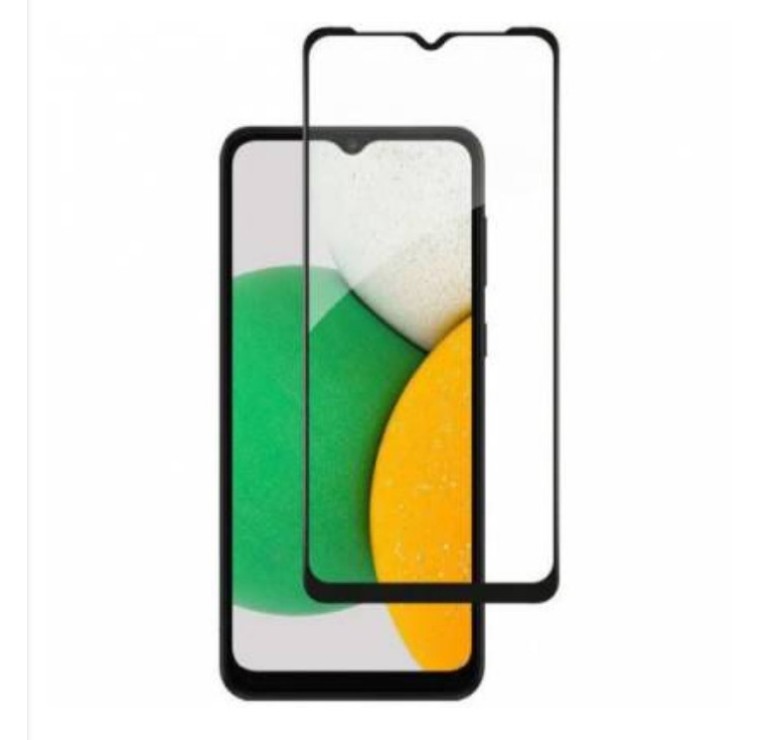 Загартоване скло на Samsung A03 / Повне покриття / Чорна рамка