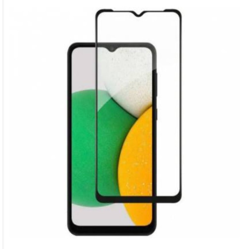 Загартоване скло на Samsung A03 / Повне покриття / Чорна рамка