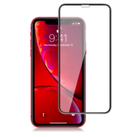 Загартоване скло на  Iphone XR / Повне покриття / Чорна рамка