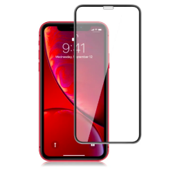 Закаленное стекло на  Iphone XR / Полное покритие /  Черная рамка