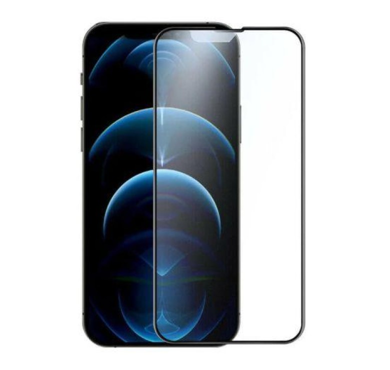 Загартоване скло на Iphone 13 / Повне покриття / Чорна рамка