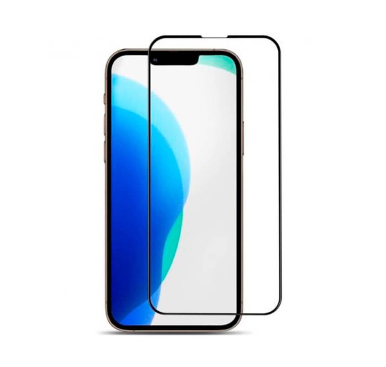 Загартоване скло на Iphone 13 pro / Повне покриття / Чорна рамка
