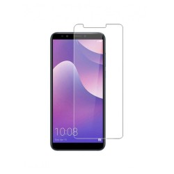 Закаленное защитное стекло на Huawei  Y9 (2018) / Без рамки / Прозрачное