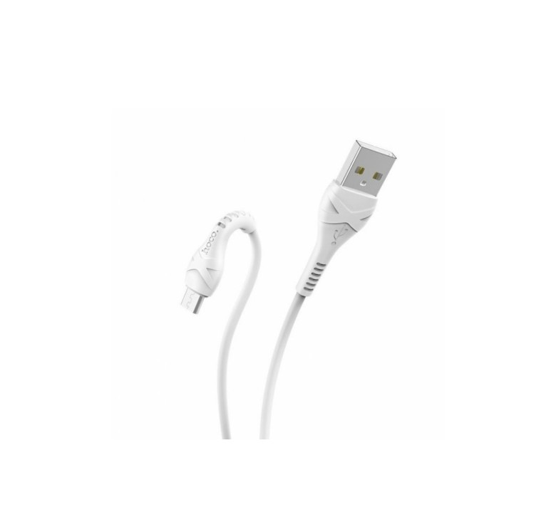 Кабель Micro - USB hoco. X37 для смартфонів / 1 метр / до 2.4 Ампера / Білий
