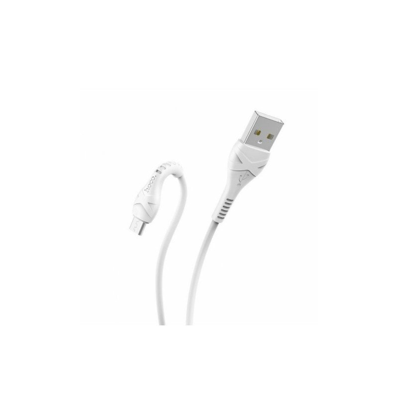 Кабель Micro - USB hoco. X37 для смартфонів / 1 метр / до 2.4 Ампера / Білий