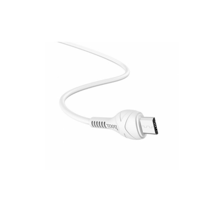 Кабель Micro - USB hoco. X37 для смартфонів / 1 метр / до 2.4 Ампера / Білий