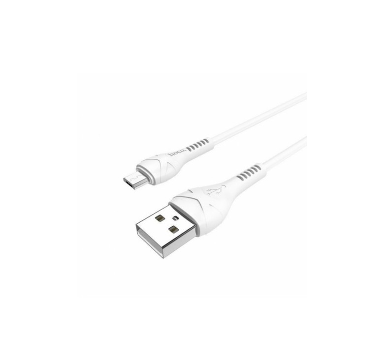 Кабель Micro - USB hoco. X37 для смартфонів / 1 метр / до 2.4 Ампера / Білий