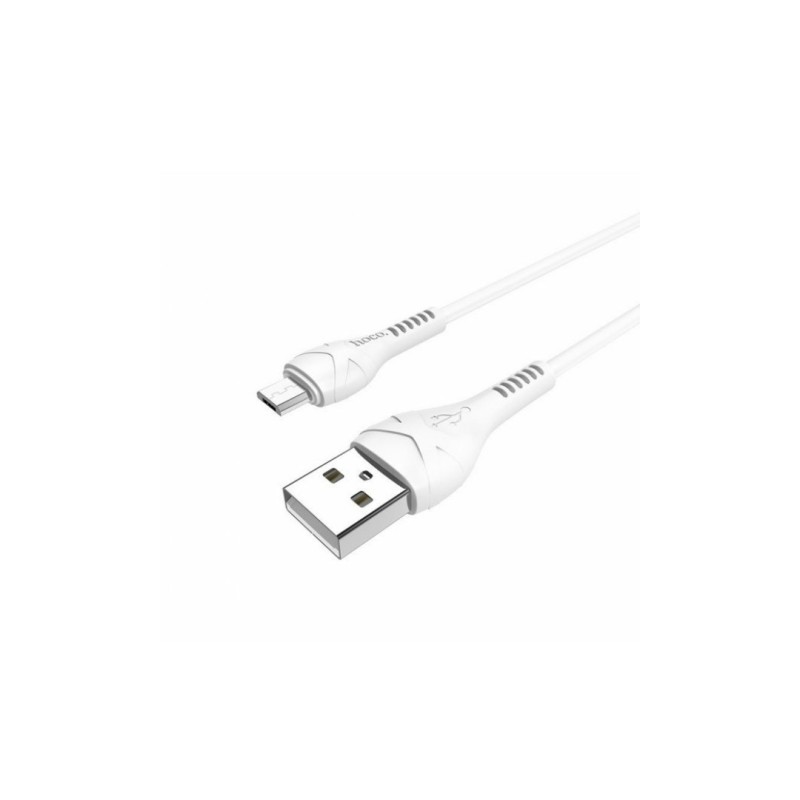 Кабель Micro - USB hoco. X37 для смартфонів / 1 метр / до 2.4 Ампера / Білий