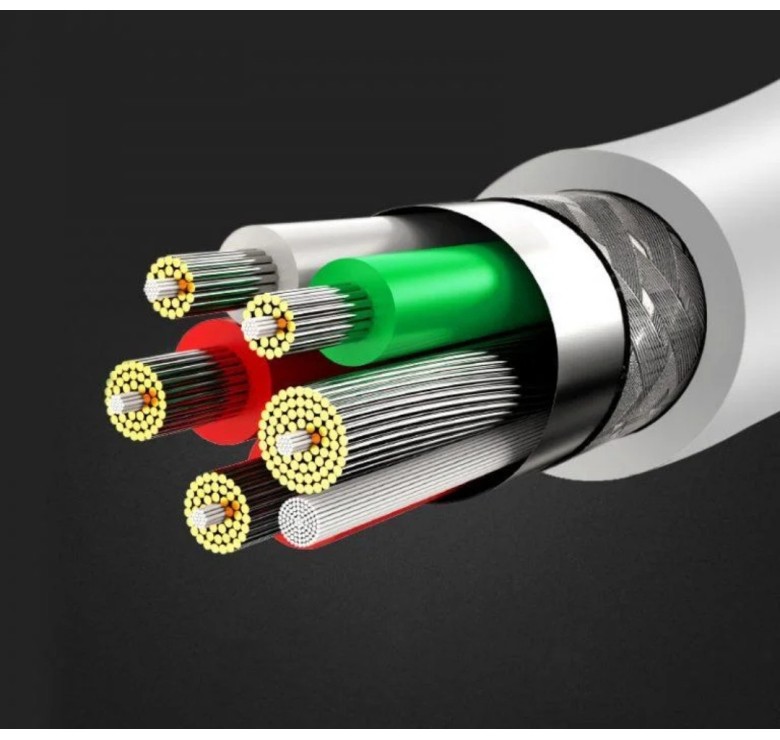 Кабель Micro - USB hoco. X37 для смартфонів / 1 метр / до 2.4 Ампера / Білий