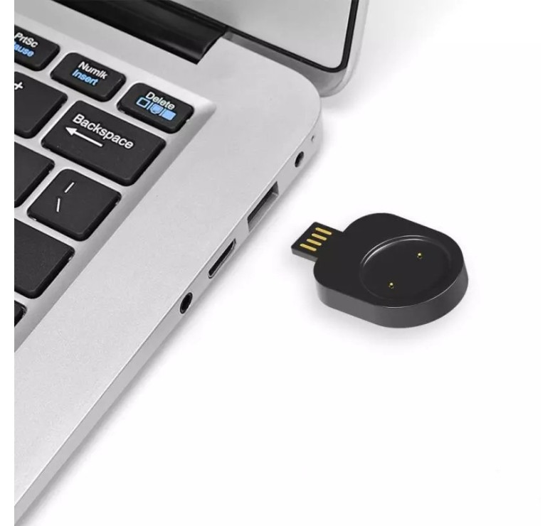 Магнітна USB зарядна станція на годинник Amazfit GTR 2 / Amazfit bip U та інших / Чорна
